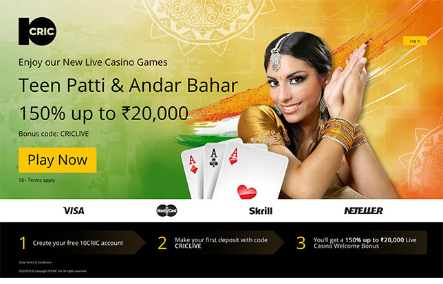 Teen Patti live dealers at 10 Cric Casino