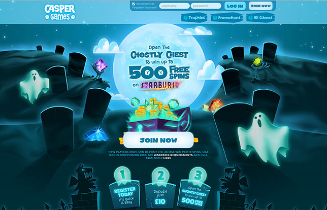 Open the Gostly Quest and win up to 500 free spins.