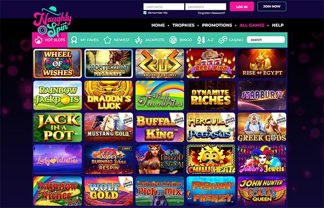 Naughty Spin's homepage