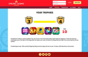 Trophies from Online Casino Londonj