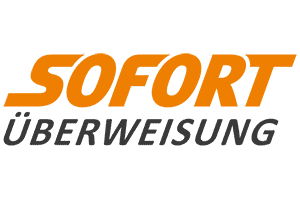 Sofort logo with slogan: Überweisung
