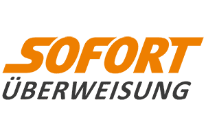 Sofort logo with slogan: Überweisung