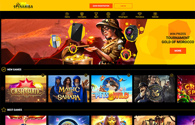 Spinamba - A stunning new casino website for slots fans!