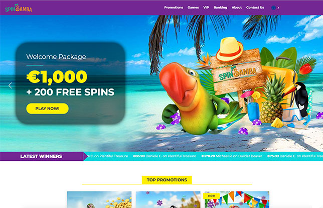 Get Lots of Free Spins from new SpinSamba Casino.