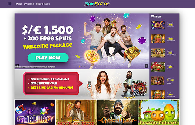 Grab 100% bonus up to $/€ 1500 + 200 free spins.