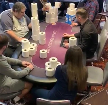 Toilet Rolls poker tournaments in large size