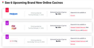 Upcoming new online casino sites